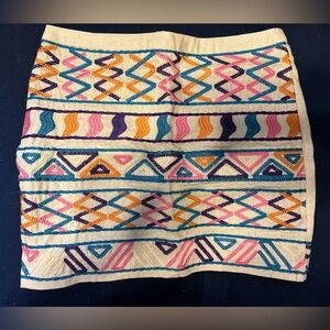 Forever 21 | Multicolored Embroidered Mini Skirt